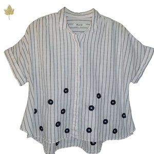 Madewell | Button up Blouse | Stripes & Floral | Small